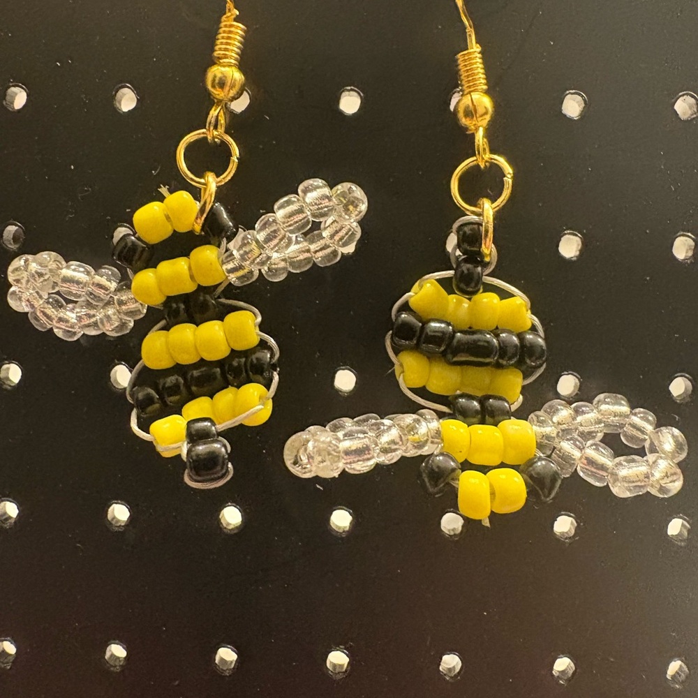 Bee Beaded Earrings